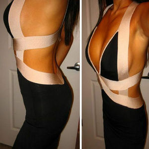 💋 bebe black halter backless sexy bandage dress XS RARE 💋